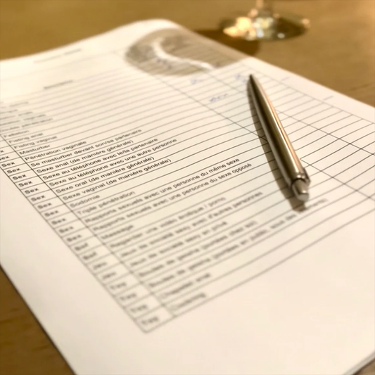 La Checkliste de Mr Contart - Idéale pour les couples kinky et désireux d'expérimenter de nouvelles pratiques.