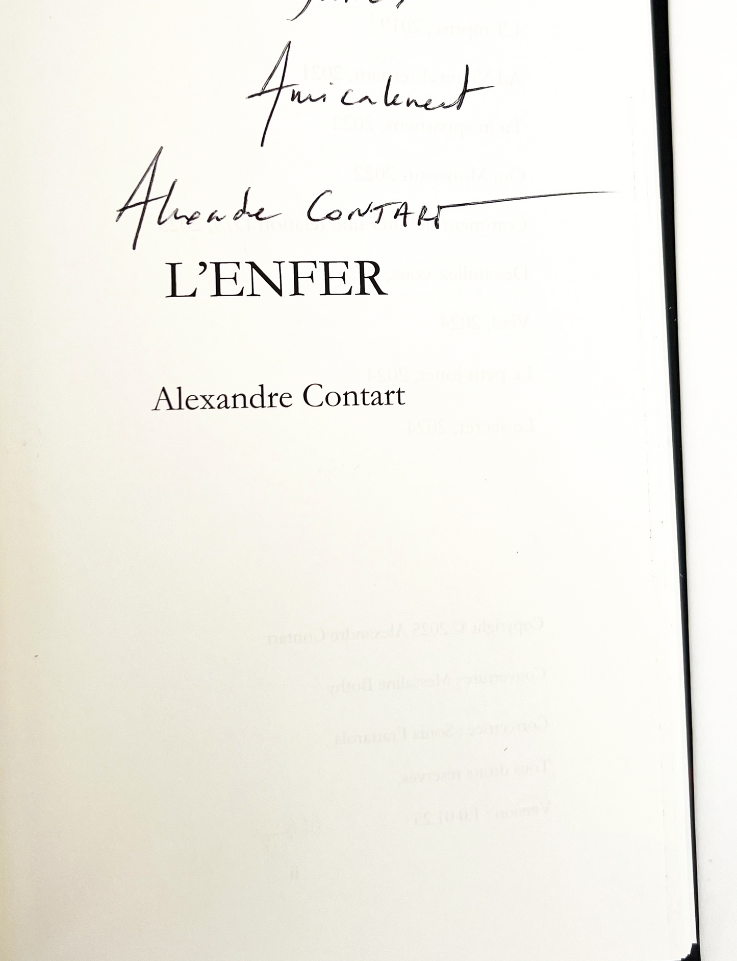 L'enfer (Relié déjà dédicacé)