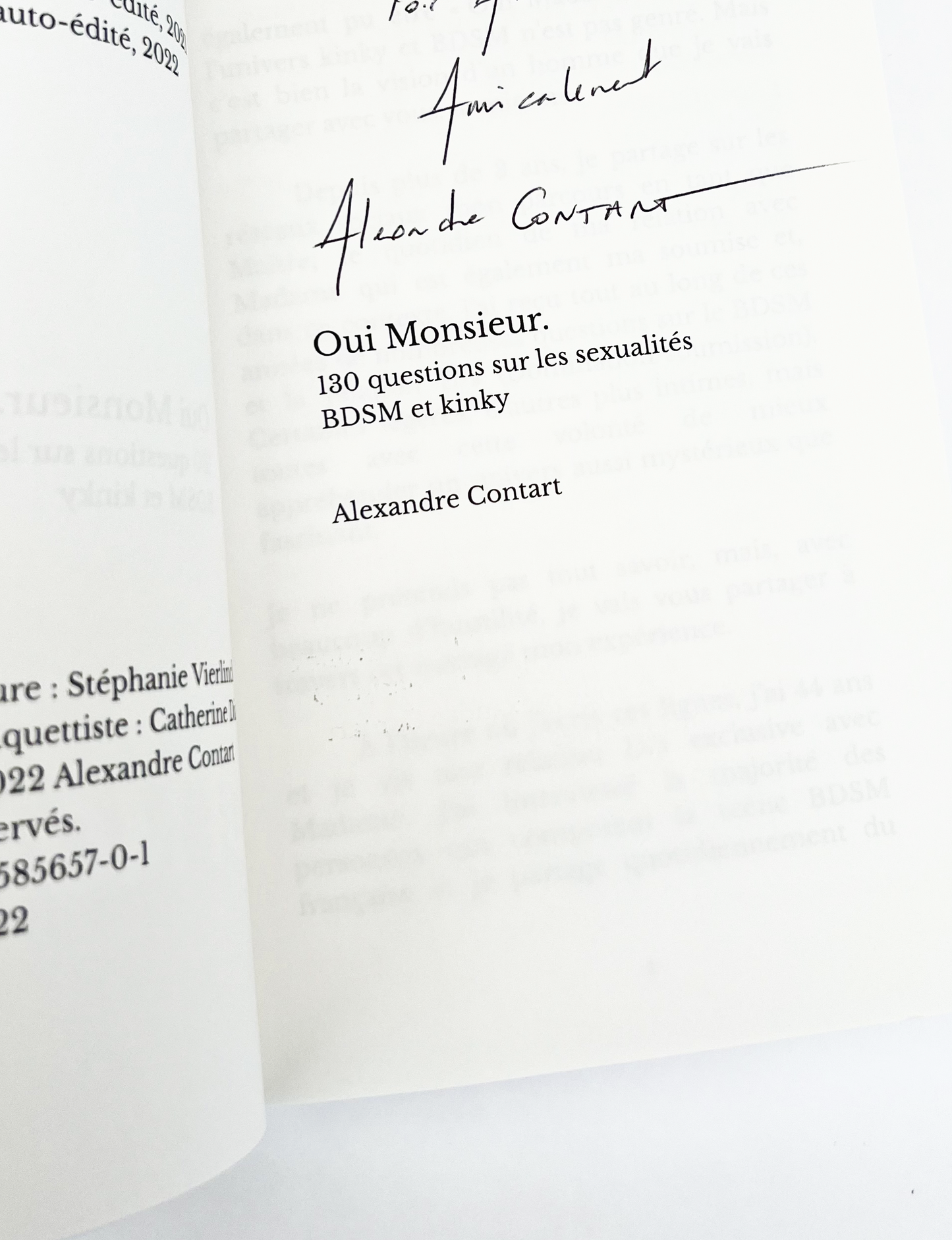 Oui Monsieur (Broché Déjà dédicacé)